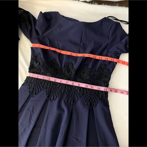 NWT $158 Eliza J Lace Detail A-Line Dress [‎ SZ 2 ] - Picture 8 of 8